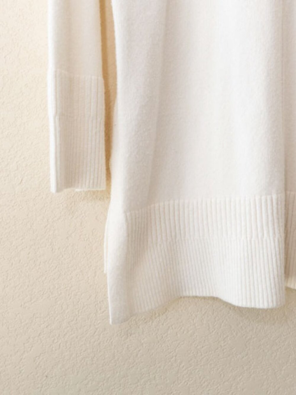 Anthropologie Moth Cream Tunic Sweater Womens M Soft Knit Longline Minimalist - Picture 11 of 13
